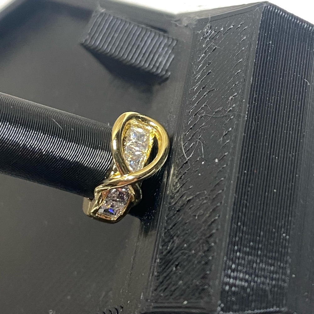 Gold Infinity Hoop Earrings - Picture 4 of 4